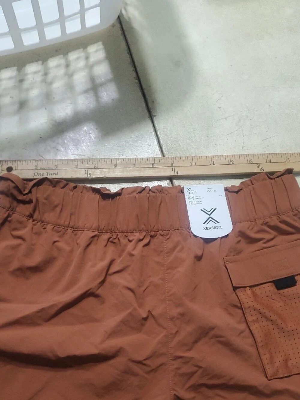 Xersion Kids XL 18.5 Rust Orange Elastic Waist Shorts